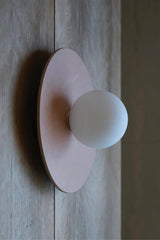 LEATHER DISC SCONCE | Natural