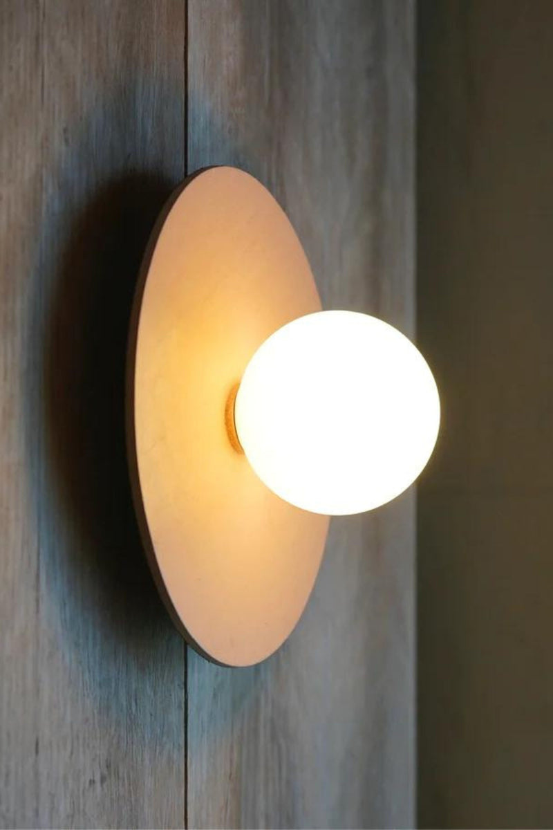 LEATHER DISC SCONCE | Terracotta