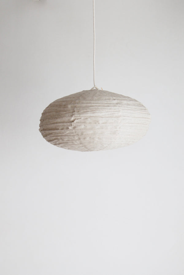 CLOUD LINEN OVAL PENDANT IN TAUPE