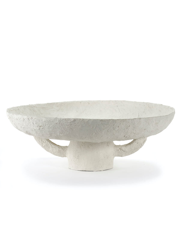 PAPIER-MÂCHÉ EARTH PLATE | WHITE