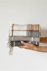 COTTON HANDLOOMED THROW | STONE & NATURAL