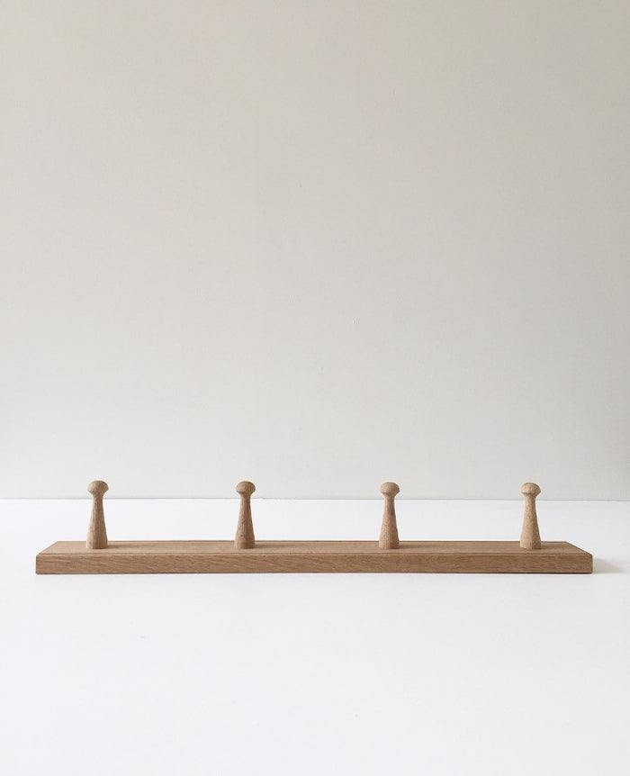 Stylish Shaker Style Oak Peg Hook Rail Wall Mounted Storage Solution Imprint House
